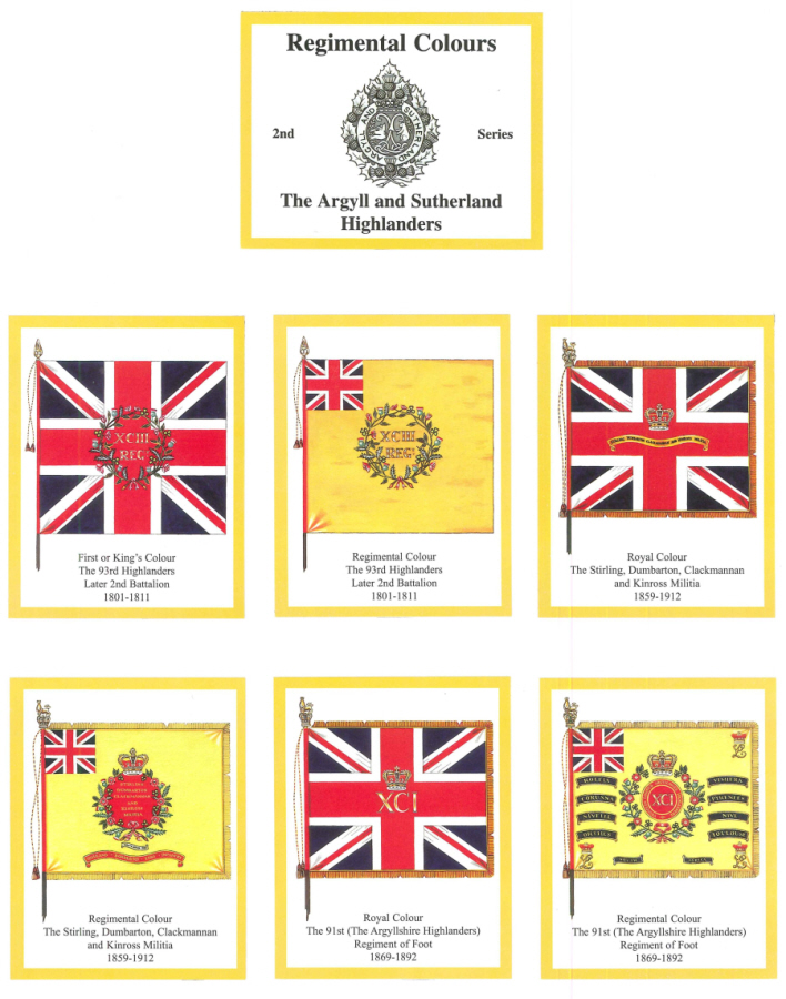 The Argyll and Sutherland Highlanders 2nd Series - 'Regimental Colours' Trade Card Set by David Hunter - Click Image to Close